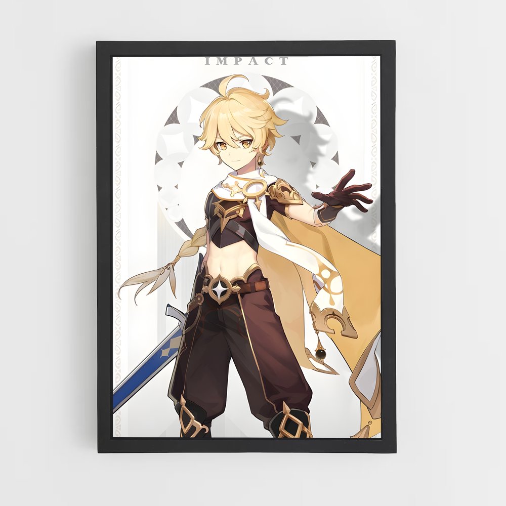 Poster Genshin traveler – affiche Genshin impact (vue 2)